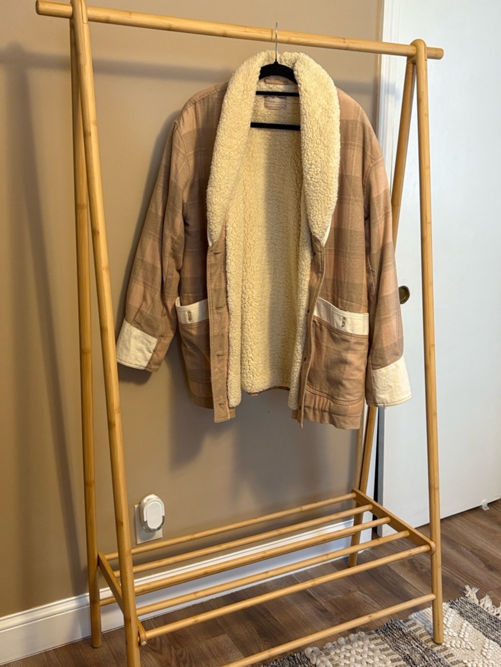 Free People Cozy Cream Sherpa Jacket